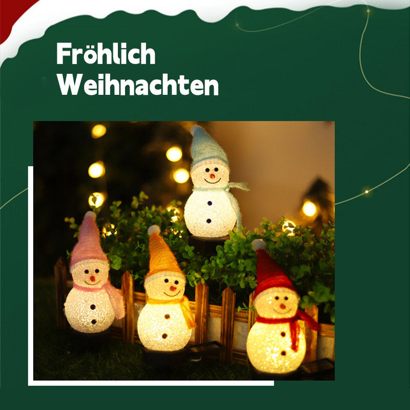 Solar-Schneemann-Lampe – Wasserdichte Outdoor Weihnachtsdekoration für Rasen & Garten