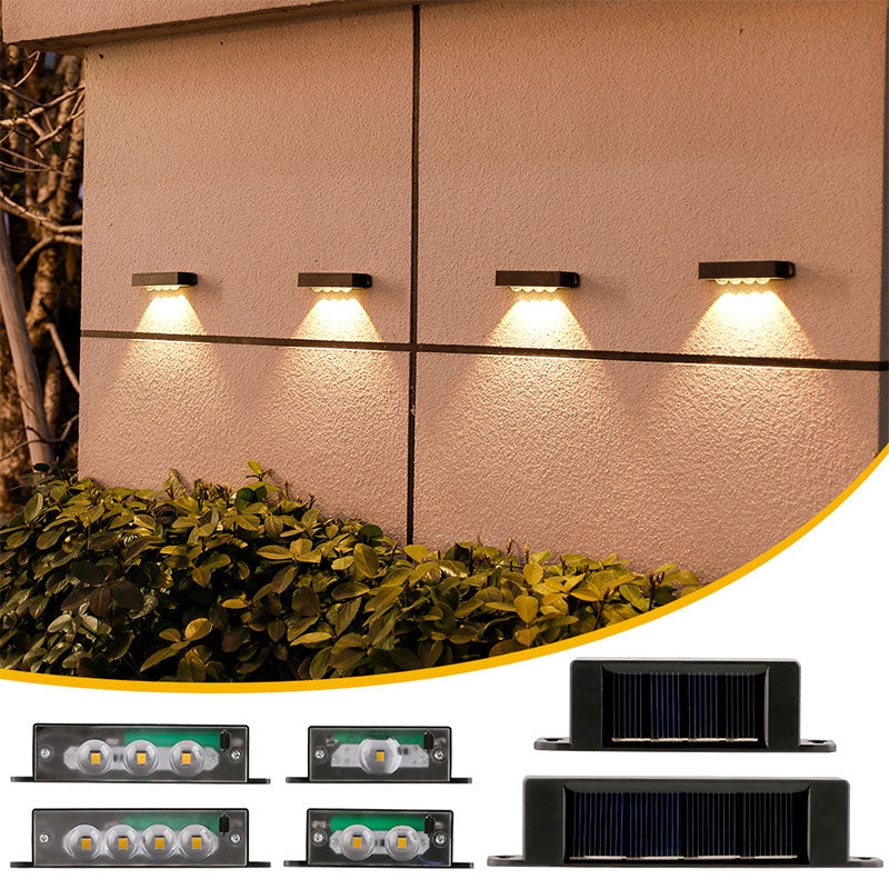 Solar Wandlampe für Außen – Wasserdichte LED Garten- & Terrassenbeleuchtung, Haus, Hof & Villa Landschaftslicht