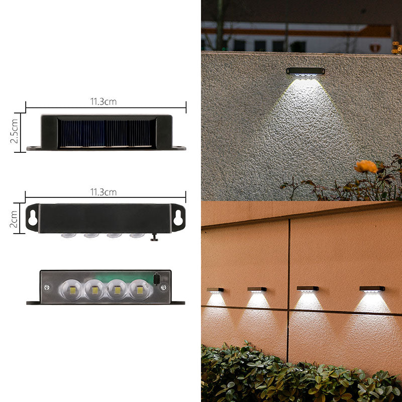 Solar Wandlampe für Außen – Wasserdichte LED Garten- & Terrassenbeleuchtung, Haus, Hof & Villa Landschaftslicht