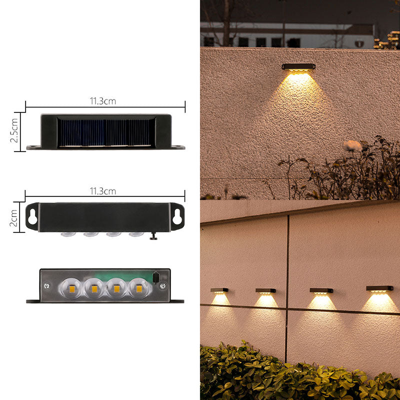 Solar Wandlampe für Außen – Wasserdichte LED Garten- & Terrassenbeleuchtung, Haus, Hof & Villa Landschaftslicht