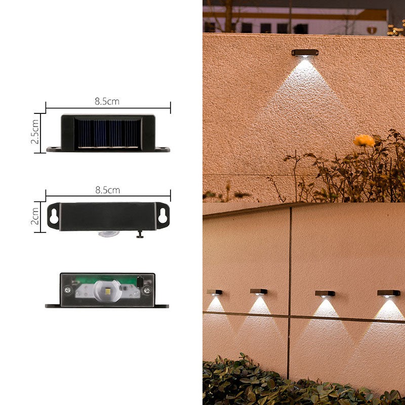 Solar Wandlampe für Außen – Wasserdichte LED Garten- & Terrassenbeleuchtung, Haus, Hof & Villa Landschaftslicht