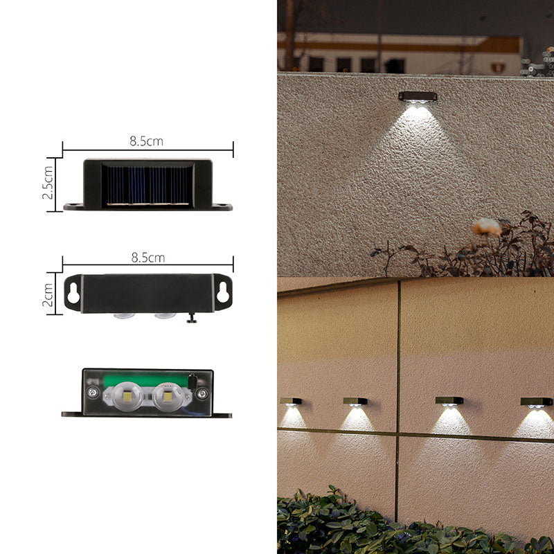 Solar Wandlampe für Außen – Wasserdichte LED Garten- & Terrassenbeleuchtung, Haus, Hof & Villa Landschaftslicht