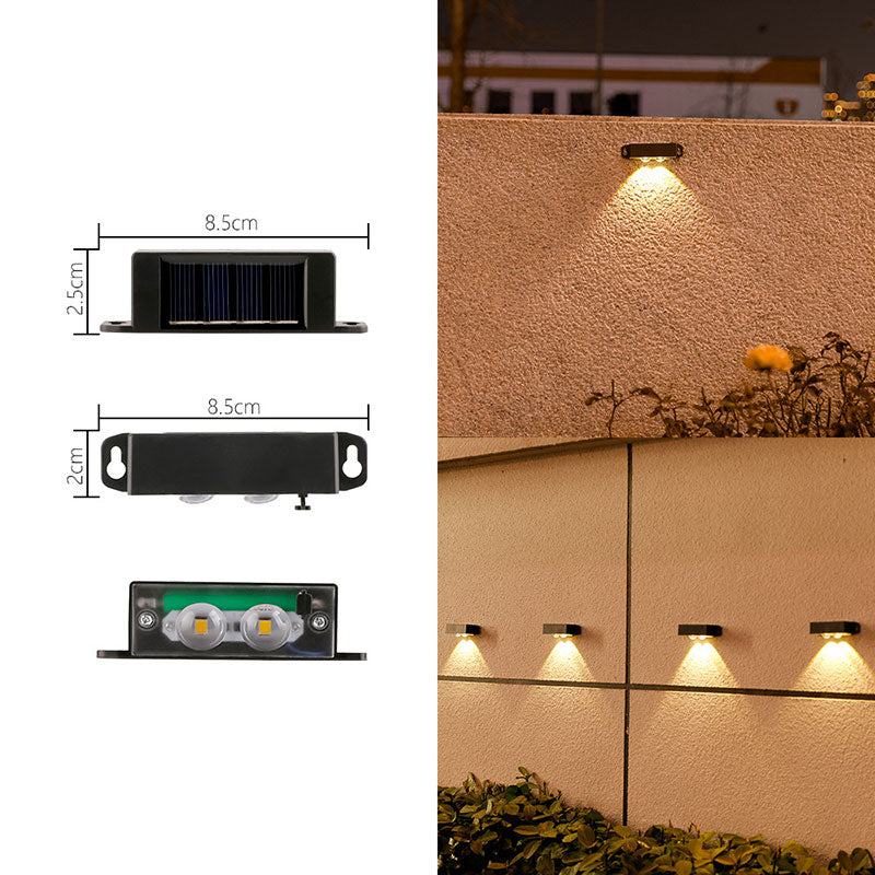 Solar Wandlampe für Außen – Wasserdichte LED Garten- & Terrassenbeleuchtung, Haus, Hof & Villa Landschaftslicht