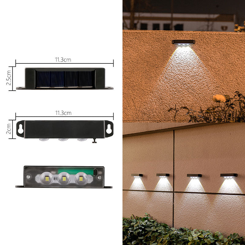 Solar Wandlampe für Außen – Wasserdichte LED Garten- & Terrassenbeleuchtung, Haus, Hof & Villa Landschaftslicht