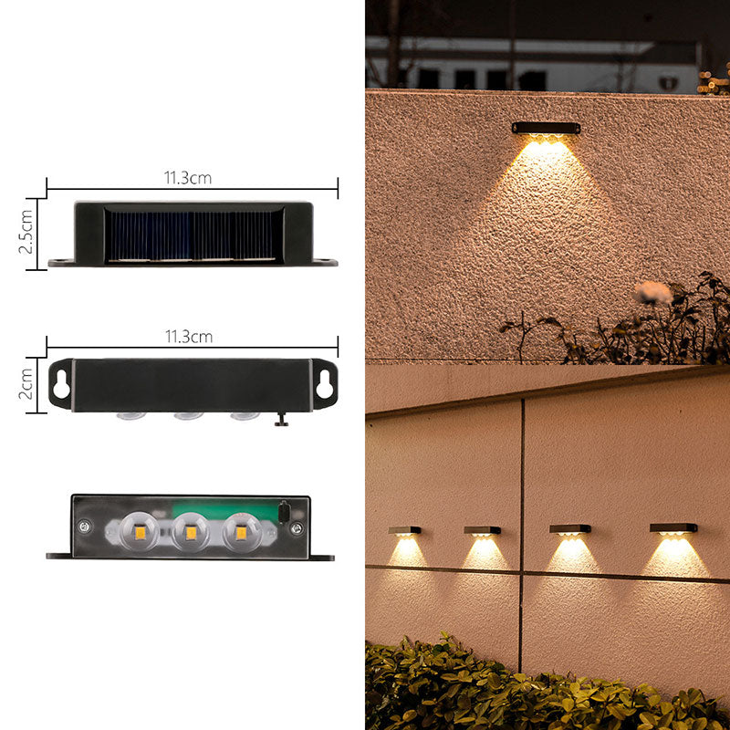Solar Wandlampe für Außen – Wasserdichte LED Garten- & Terrassenbeleuchtung, Haus, Hof & Villa Landschaftslicht