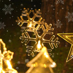 Solar Weihnachts Gartenlichterkette – LED Außenlampe mit Glocken & Weihnachtsmann