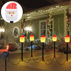 Solar Weihnachts Gartenlichterkette – LED Außenlampe mit Glocken & Weihnachtsmann