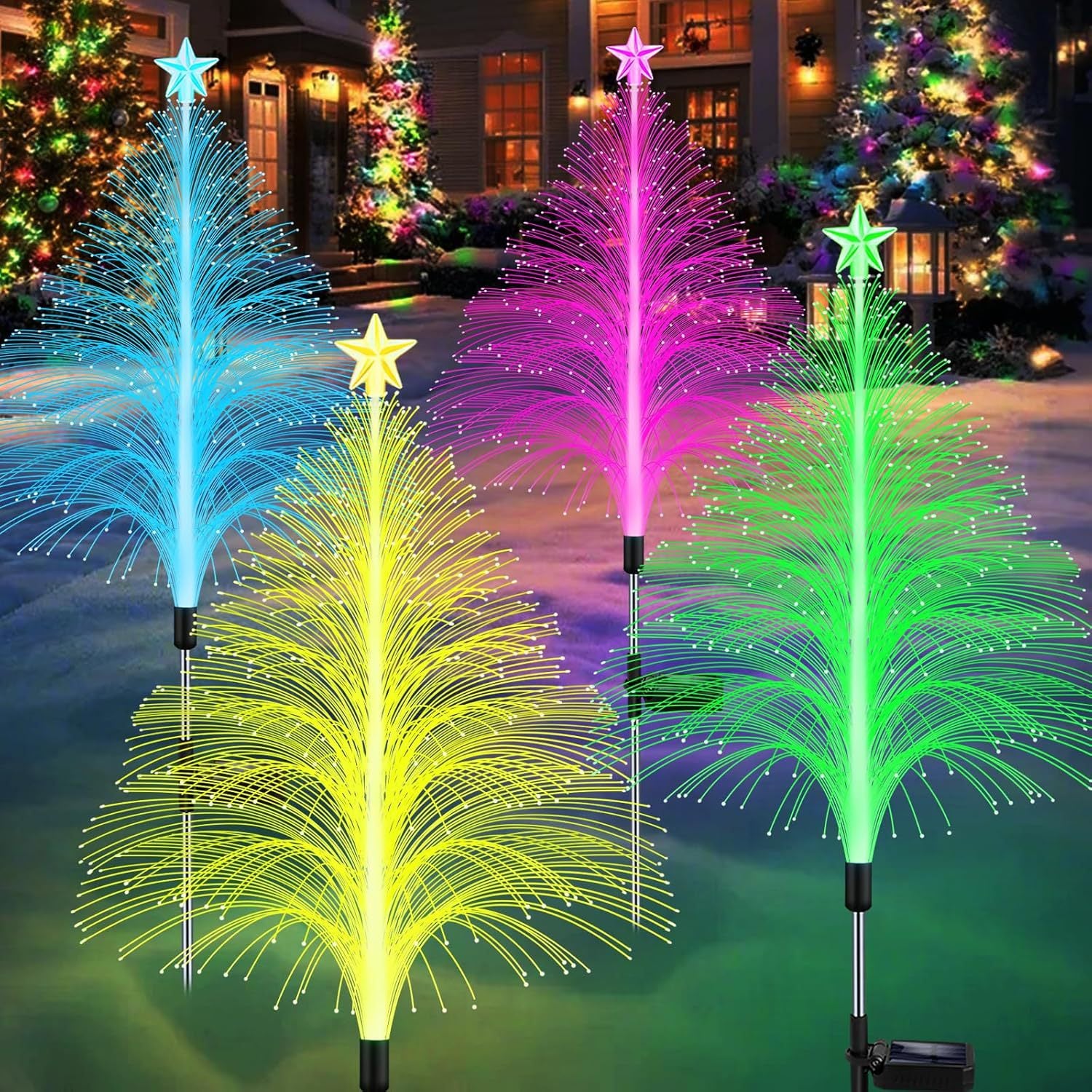Solar Weihnachtsbaum LED-Faserqualle Lampe – Outdoor Garten & Balkon Dekoration