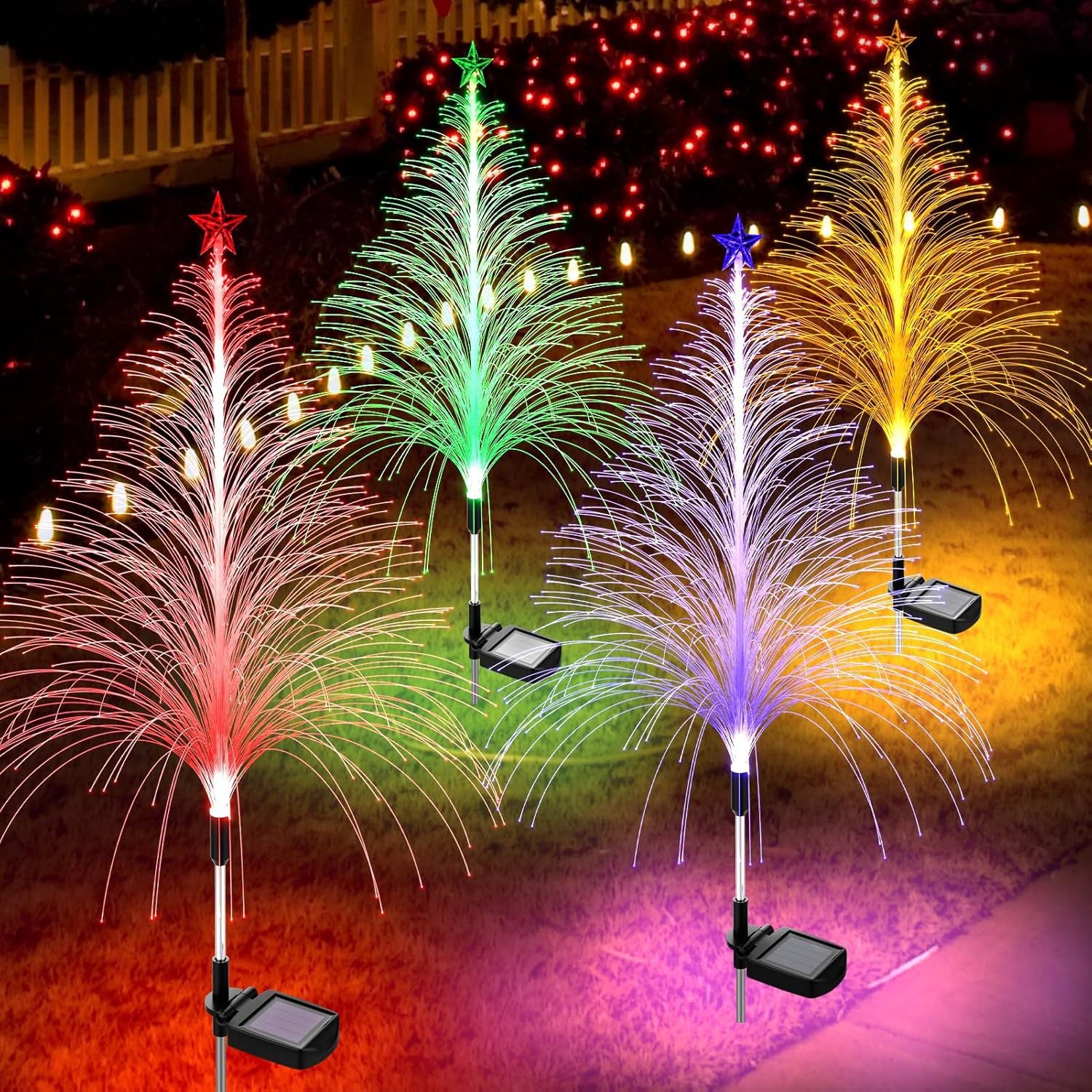 Solar Weihnachtsbaum LED-Faserqualle Lampe – Outdoor Garten & Balkon Dekoration