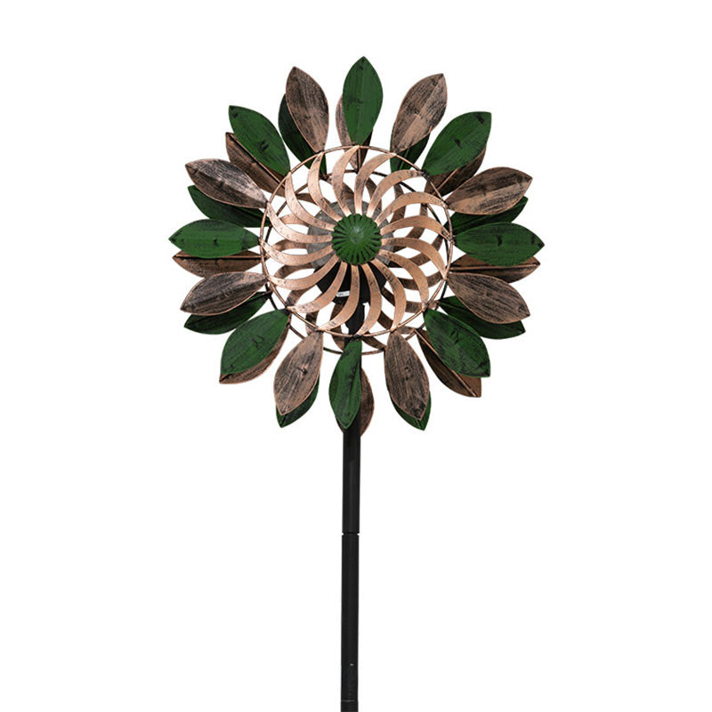 Solar Wind-Drehlicht Außen Garten LED Bodenleuchte Landschaft Rasenplatz Park Dekolicht