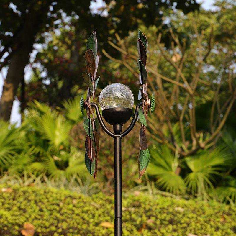 Solar Wind-Drehlicht Außen Garten LED Bodenleuchte Landschaft Rasenplatz Park Dekolicht