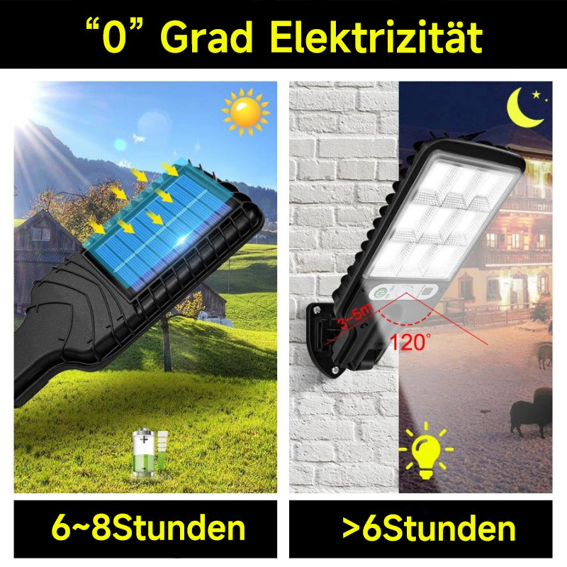 Solarlampe für Außen – wasserdichte Wandlampe mit Bewegungsmelder und Fernbedienung