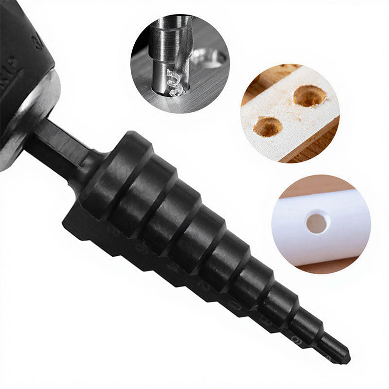 Stufenbohrer mit 6-Kant-Schaft Bohrungen in Sekunden