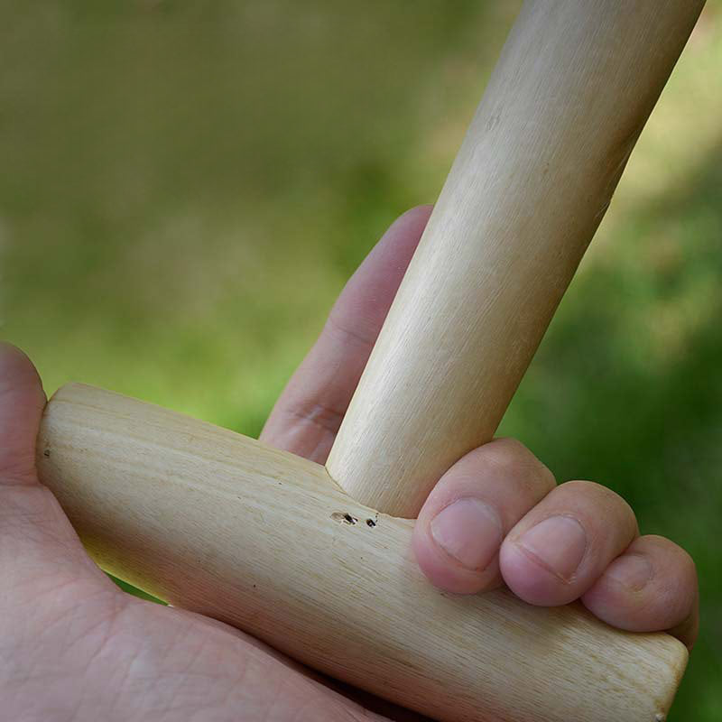 T-förmiger Pflanz- und Düngerbohrer – Gartenwerkzeug mit Holzgriff zum Setzen von Samen & Setzlingen