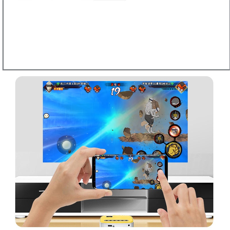 T20 Mini Beamer mit WiFi & Bluetooth – Tragbarer Full HD Projektor für Schlafzimmer – Kabellose Handy-Spiegelung – Kompakter Heimkino Beamer für iOS/Android – Weiß