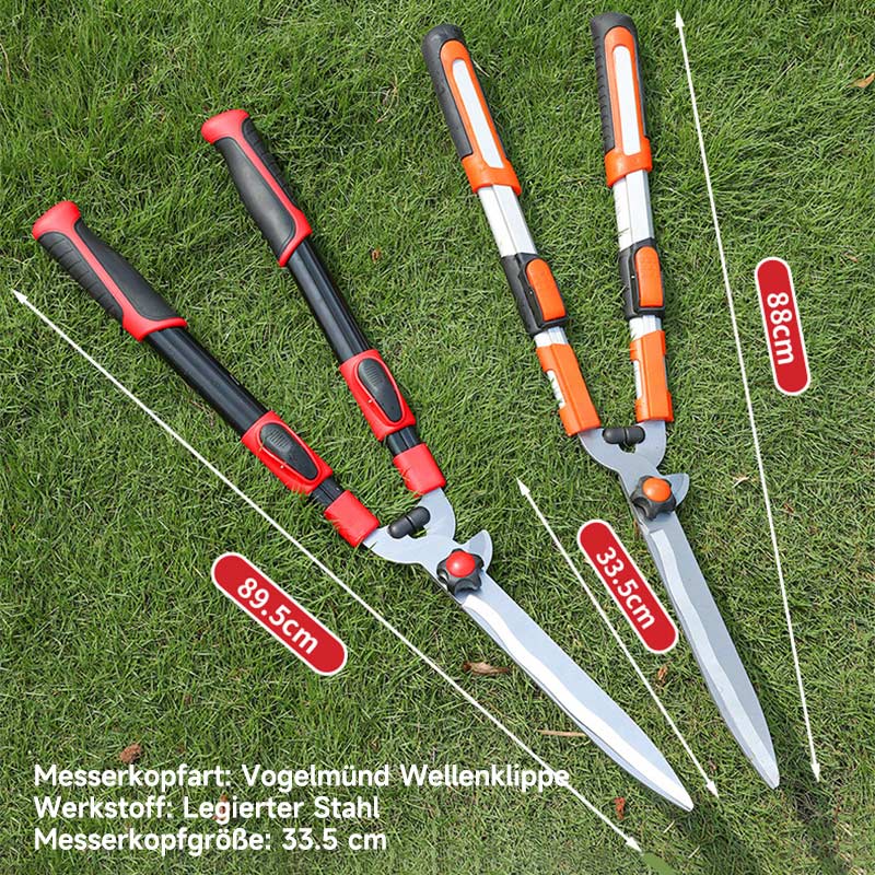 Teleskop Gartenschere Zweifach Nutztbar Hecken- & Astschere SK5 Stahl Ergonomisch