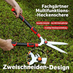 Teleskop Gartenschere Zweifach Nutztbar Hecken- & Astschere SK5 Stahl Ergonomisch