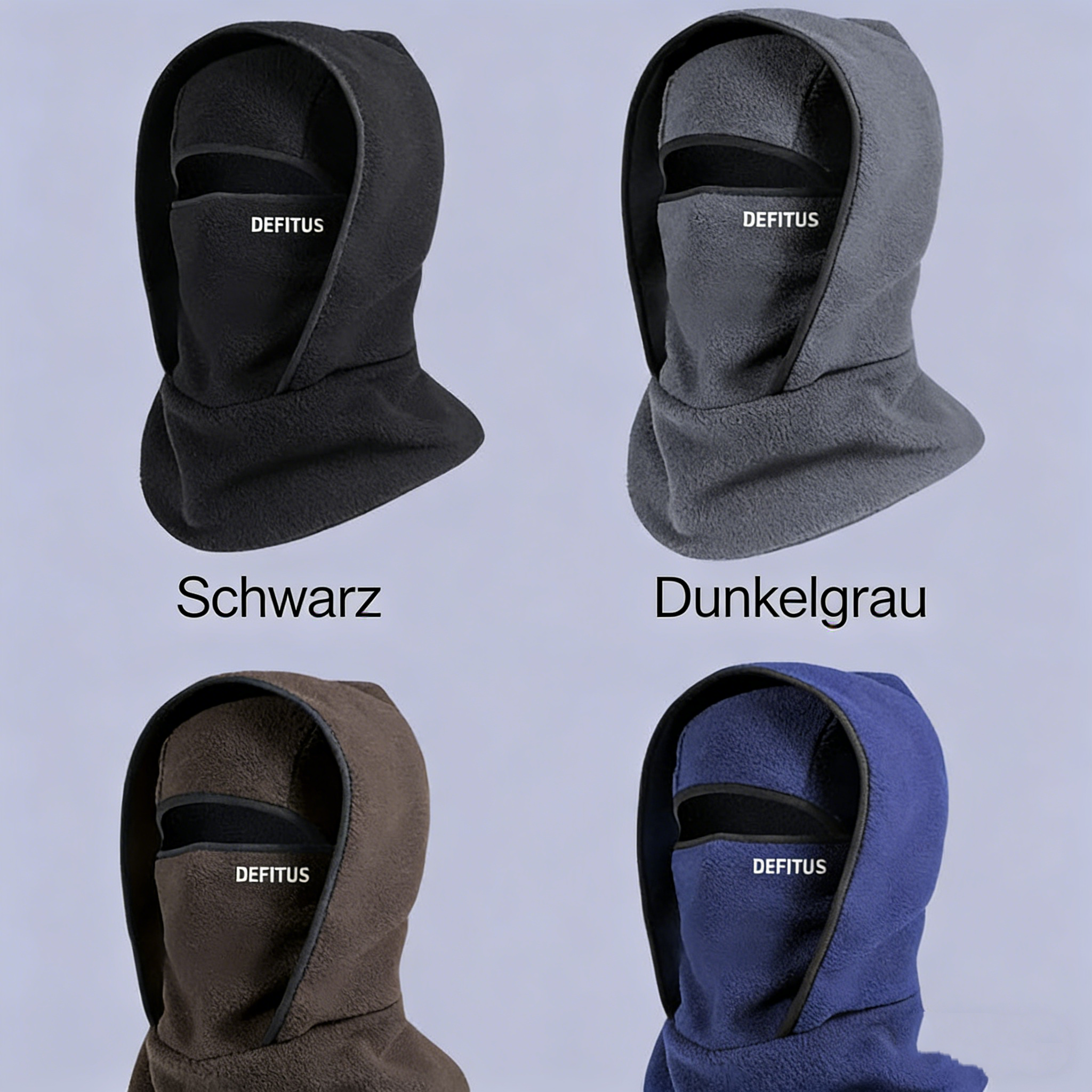 Thermische Winter‑Kapuze mit integrierter Gesichtsmaske – Winddicht & Warm für Radfahren, Skifahren & Outdoor
