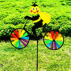 Tier Fahrrad Windrad Kinder 3D Outdoor Windspiel Garten Kindergarten Deko Windmühle