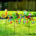 Tier Fahrrad Windrad Kinder 3D Outdoor Windspiel Garten Kindergarten Deko Windmühle