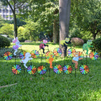 Tier Fahrrad Windrad Kinder 3D Outdoor Windspiel Garten Kindergarten Deko Windmühle