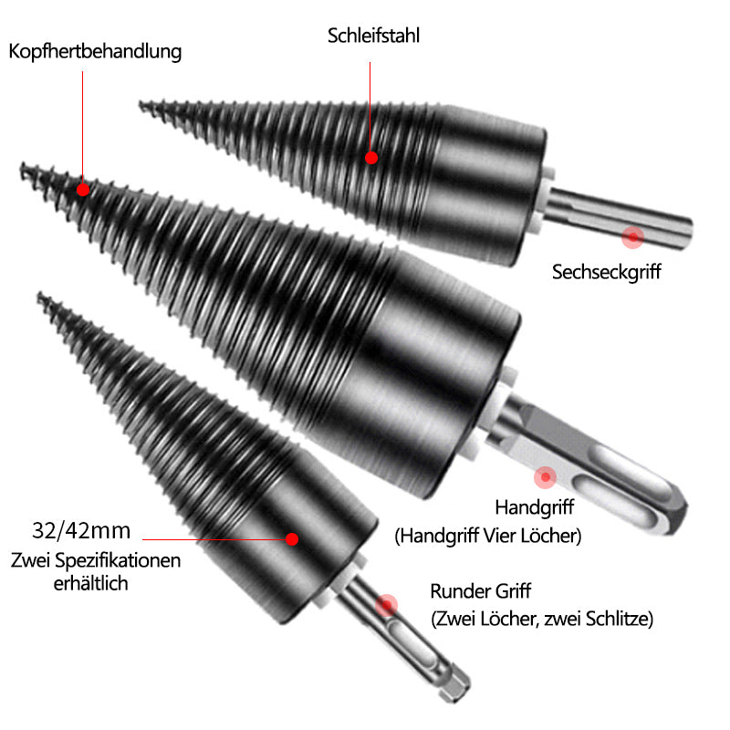 Tragbarer Holzspaltbohrer – Effizientes Werkzeug zum mühelosen Holzschneiden