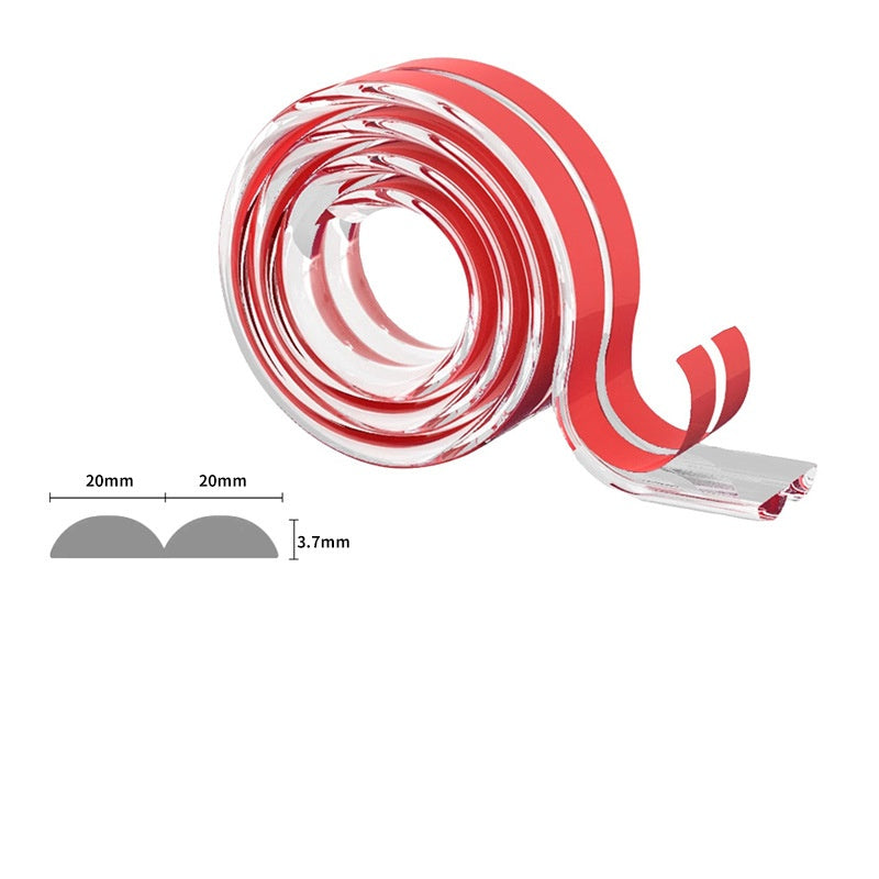 Transparenter Kantenschutz für Baby & Kind – 6 Meter Stoßschutzleiste selbstklebend – Kindersicherung für scharfe Ecken & Kanten – Weiches PVC-Material