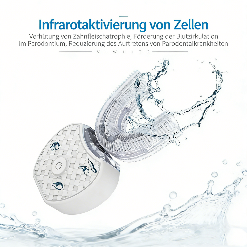 U-förmige Elektrische Zahnbürste – Vollständiger Mundreiniger für Kinder und Erwachsene, Zahnweißgerät