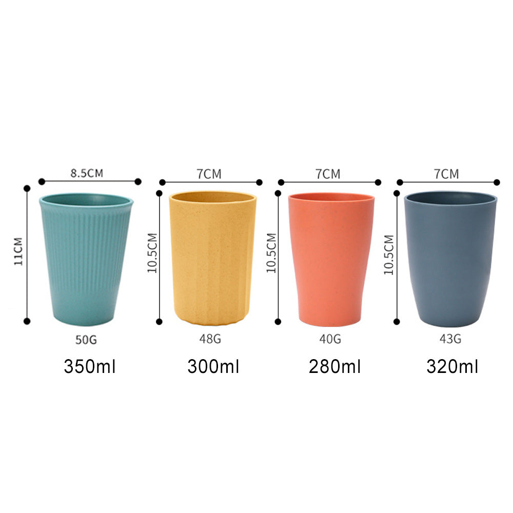 Umweltfreundlicher Trinkbecher aus Weizenstroh – Nachhaltiger Becher für Wasser & Saft – BPA-frei – Minimalistisches Design