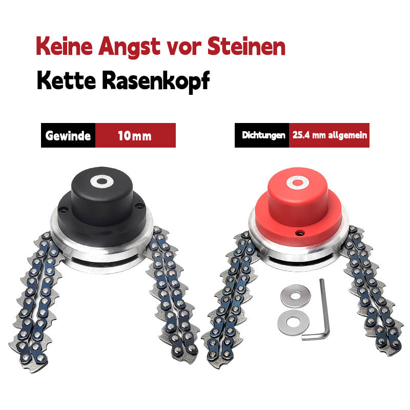 Universal Freischneider Schneidkopf – multifunktionaler Trimmeraufsatz mit Kette für Motorsense & Rasentrimmer