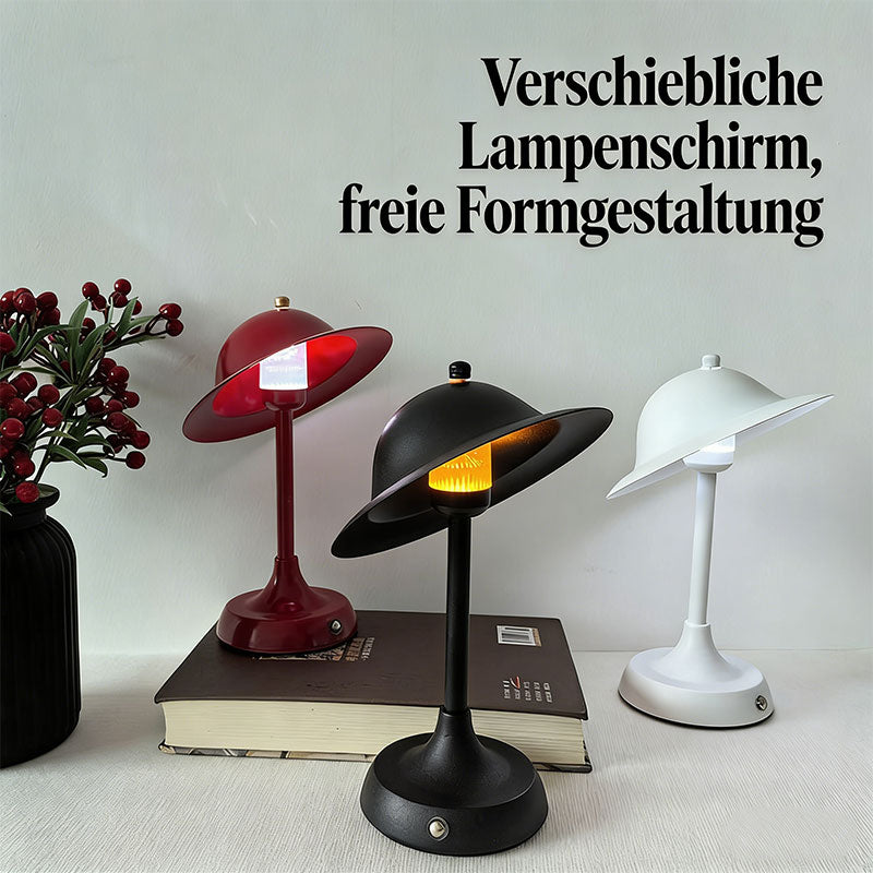 USB wiederaufladbare Touch Tischlampe mit Schiebedesign dreifarbiges Licht LED Nachttischlampe