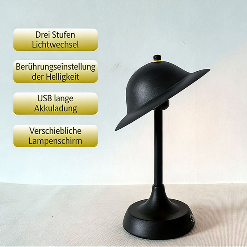 USB wiederaufladbare Touch Tischlampe mit Schiebedesign dreifarbiges Licht LED Nachttischlampe