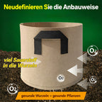 Verstärkte Filz Grow Bags Atmungsaktive Pflanzsäcke Aus Vlies Für Gemüse Obstbaum Und Garten