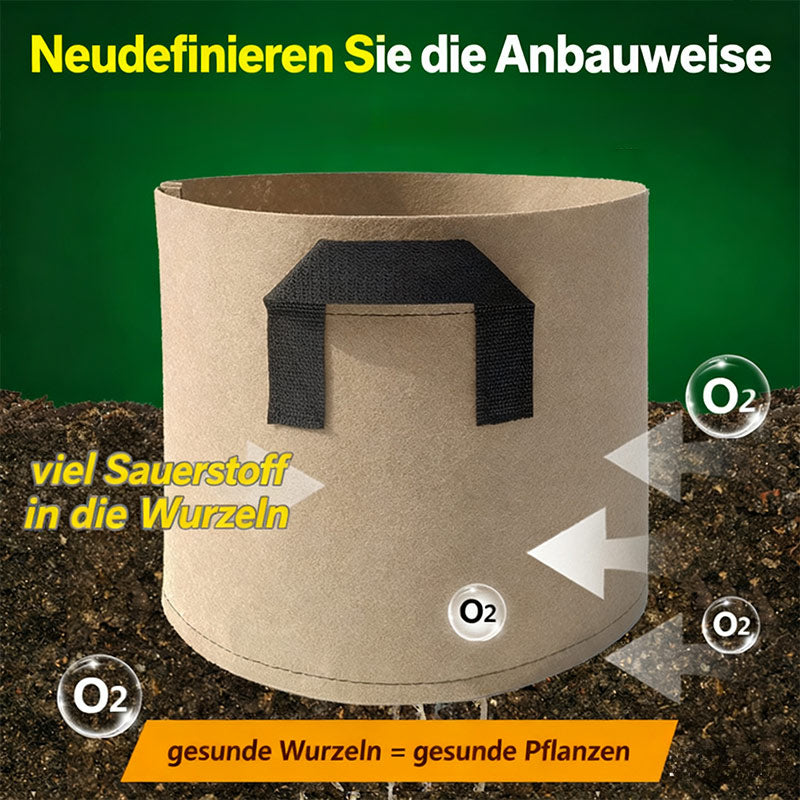 Verstärkte Filz Grow Bags Atmungsaktive Pflanzsäcke Aus Vlies Für Gemüse Obstbaum Und Garten