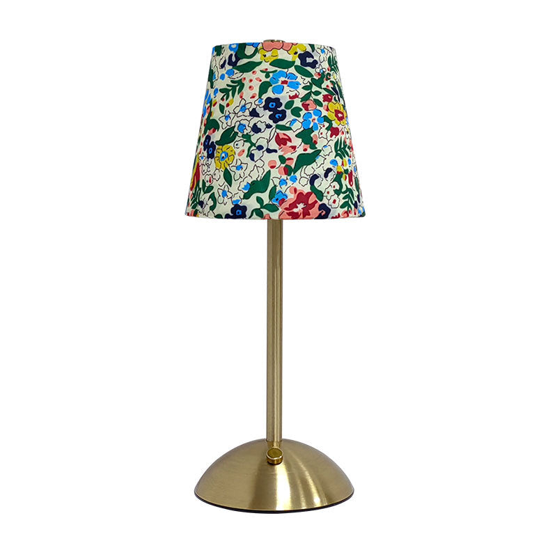 Vintage Tischlampe mit Blumenmuster – Florale Nachttischlampe für Schlafzimmer & Arbeitszimmer – Dimmbare Retro-Leuchte für gemütliches Licht – Landhausstil