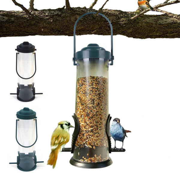 Vogelfutterspender im Petroleumlampen-Design