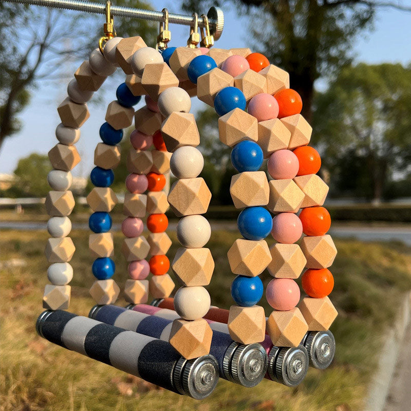 Vogelkratzstange mit Schaukel – Kauspielzeug für Papageien, Wellensittiche & Ziervögel