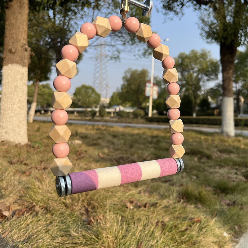 Vogelkratzstange mit Schaukel – Kauspielzeug für Papageien, Wellensittiche & Ziervögel