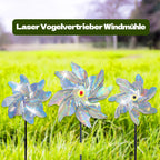 Vogelscheuche Windrad – Reflektierendes Abwehrgerät gegen Vögel mit Laser-Effekt