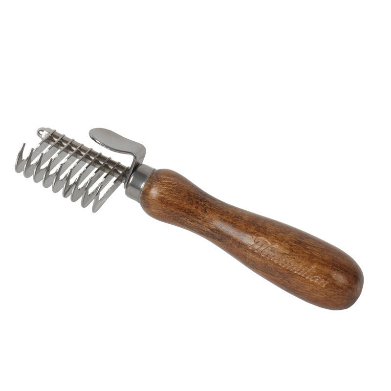 Walnussholz Entfilzungskamm für Hunde – Fellkamm und Grooming Werkzeug zur Knotenentfernung