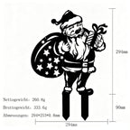 Weihnachts Metall Silhouette Gartenstecker – Santa Outdoor Deko für Rasen & festliche Atmosphäre