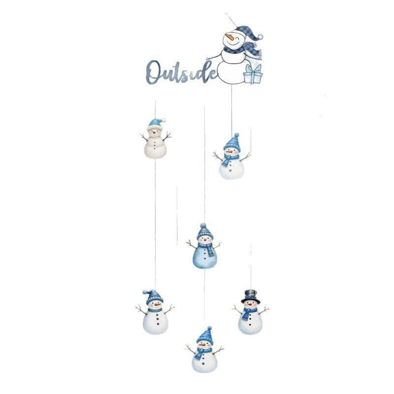 Weihnachtsdeko Schneemann Windspiel Doppelseitig Bunte Drucke Für Außen Garten Festliche Figur