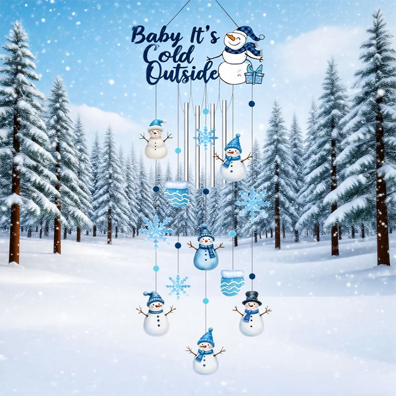 Weihnachtsdeko Schneemann Windspiel Doppelseitig Bunte Drucke Für Außen Garten Festliche Figur